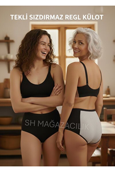 Sh Mağazacılık Chiloți menstruali negri super absorbenti ultra igienici, chil...