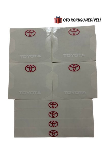 Autowise Toyota Marka Logolu Oto Kapı Kolu Çizik Önleyici Yapışkan 8'li Set