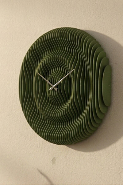 Tasarım Parametrik Ahşap Duvar Saati - Modern 3D Katmanlı El Yapımı Dekoratif...