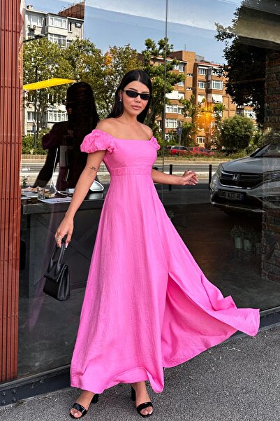 Angel Mia Rochie din poplin roz - Decolteu în spate