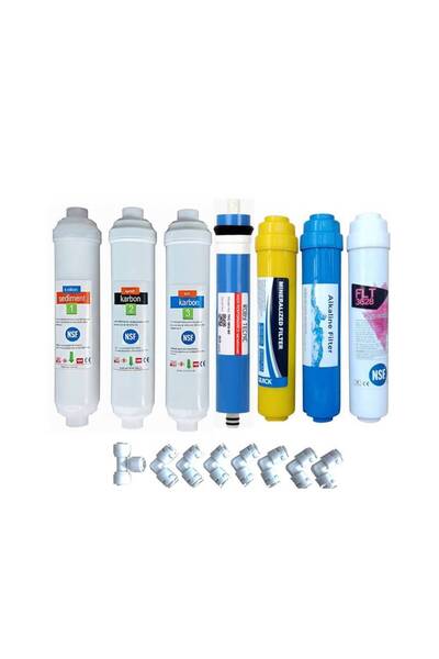 netsu arıtma -R.tüm Kapalı Kasa Su Arıtma Cihazı Filtresi,7 Li Filtre Seti-