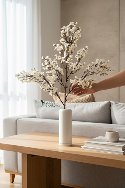 YAPAY ÇİÇEKÇİNİZ Yoğun Çiçekli Yapay Japon Sakura Bahardalı Demeti 75 cm