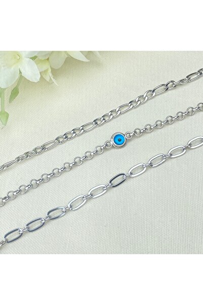 Kyver Women's Bracelet 3-Piece Combination Bracelet Set Evil Eye Beaded Chain...