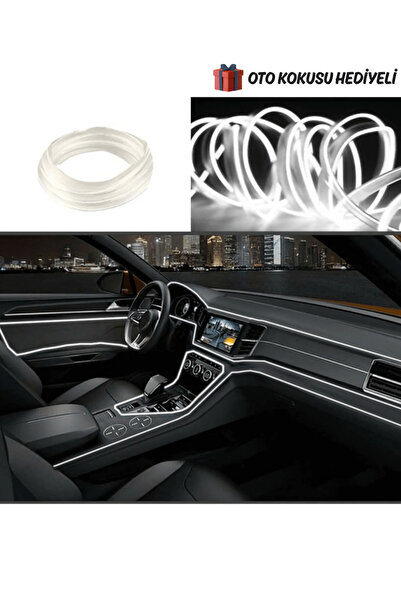 Autowise إضاءة نيون داخلية للسيارة LED الصدر طوربيد LED حبل نيون LED أبيض 2 متر