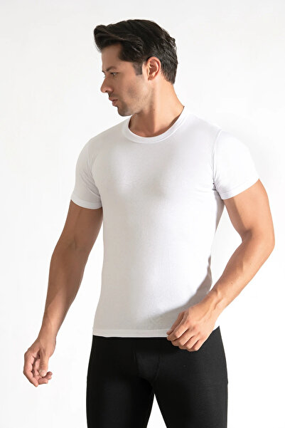 Seher Yıldızı Ser0003 Seher Men's Combed Cotton Crew Neck Undershirt 6 Pieces