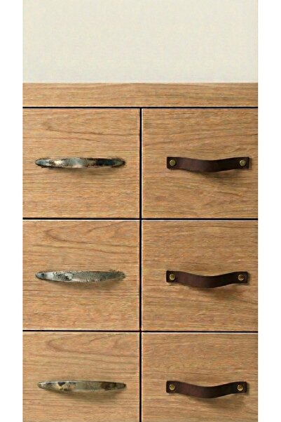 Bundera 3 Pieces Brown 160 Mm Cabinet Drawer Handle Lw1 Rustic Leather Bathro...