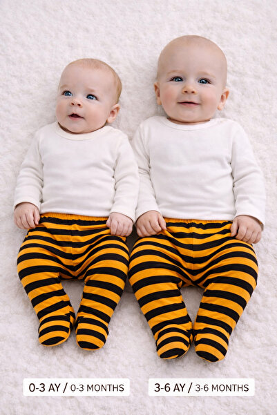 Tomuycuk 2-Piece Footed Baby Pants 0-3 Months Cotton Gift with Booties Newbor...