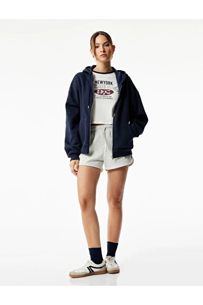 Koton ملابس نسائية بسحّاب وجيوب كانجارو بغطاء رأس وأكمام طويلة مبطن بالصوف قص...