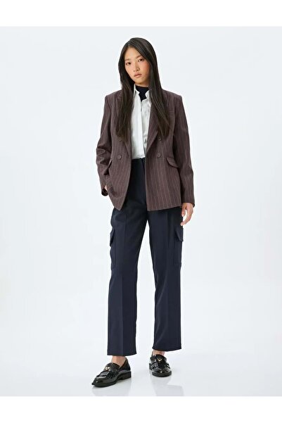 Koton Pantaloni cargo cu tăietură morcov cu talie înaltă