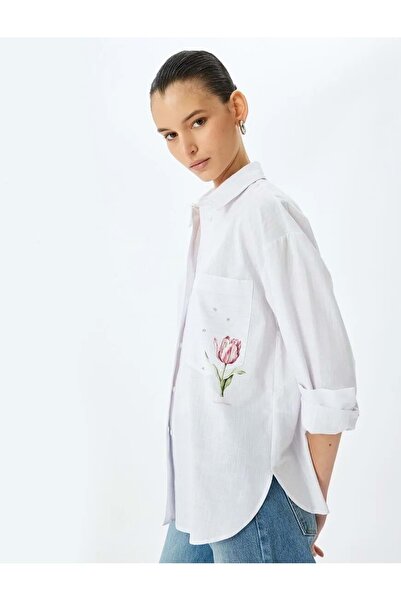 Koton Cămașă Stoned supradimensionat 5SAK60198UW Roz
