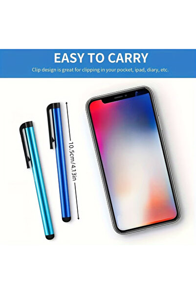 zore Derwell Üniversal Ipad Huawei Xiaomi Telefon Tablet Dokunmatik Siyah Tablet Kalemi Siyah