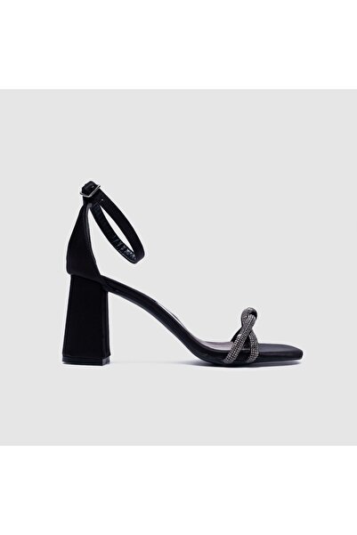 TOGO Siyah Kadın Topuklu Sandalet [060120]