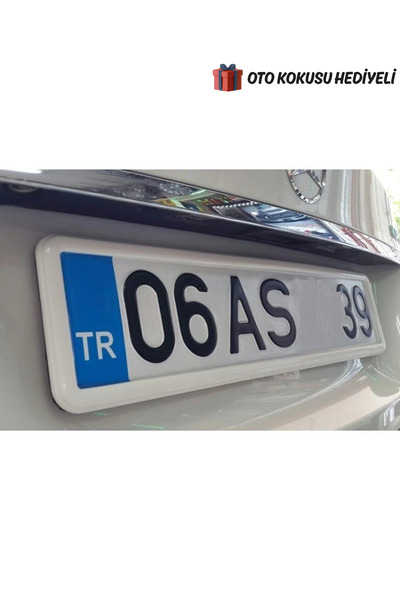 Autowise Beyaz Çerçeveli Oto Plakalık Abs Plastik Esnek Plakalık 2 Adet