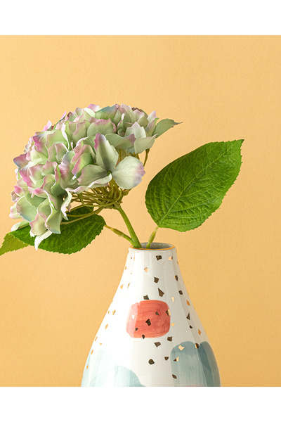 English Home Hortensia Tek Dal Yapay Çiçek Yeşil