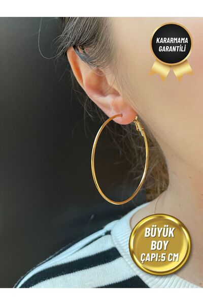 nerora أقراط دائرية رفيعة من الفولاذ المقاوم للصدأ باللونين الذهبي والفضي