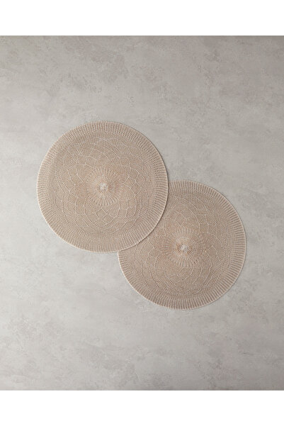 English Home Bej Leron Полиестер 2-компонентен американски сервизен комплект