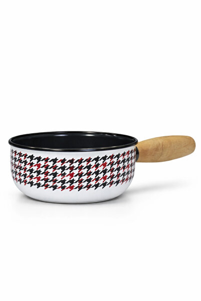 PR HOME Forte Black Enamel Wooden Handle Saucepan and Sauce Pan 16 cm