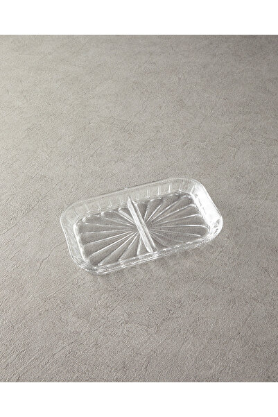 English Home حامل عرض زجاجي من كوزموس مكون من قسمين شفاف