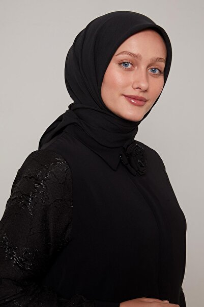 Levidor Μαύρο κασκόλ από βαμβάκι Lux Cazz