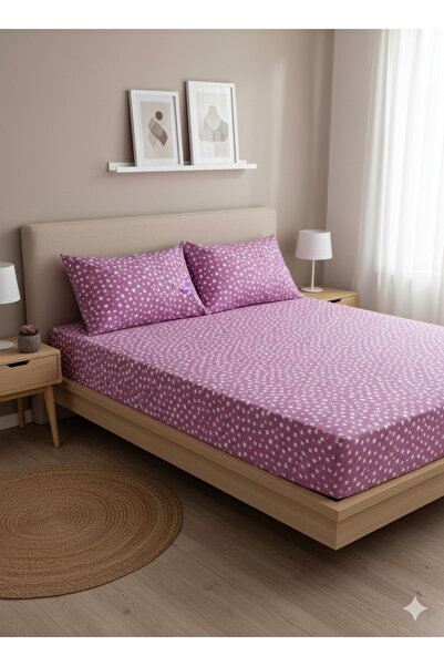 üntaş Set cearșaf dublu elastic Battal Purple Star