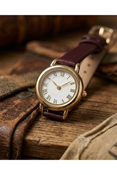 LUNA Eyewear Deri Kordonlu Minimal Vintage Paslanmaz Kararmaz 1 Atm Kutu ve P...