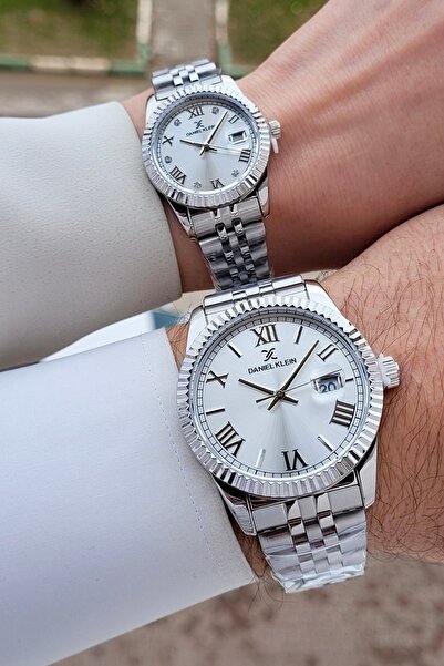 Daniel Klein Metalik Renk 2 Yıl Garantili Sevgili Çift Kol Saati STSADG17