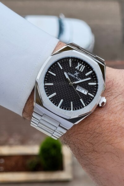 Daniel Klein Kadranı Black Kordonu Silver Renk 43 mm Erkek Kol Saati