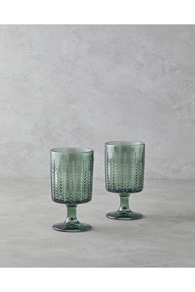 English Home Plantopia Cam 2'li Kadeh 370 ml Yeşil