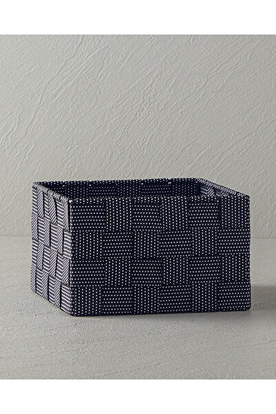 English Home Black Shine Polypropylene Basket - 17X17X10.5 cm