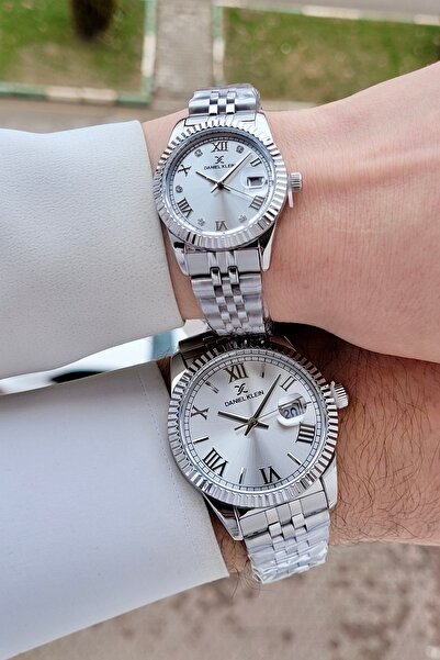 Daniel Klein Silver Renk 24 Ay Garantili Sevgili Çift Kol Saati STFGBG17