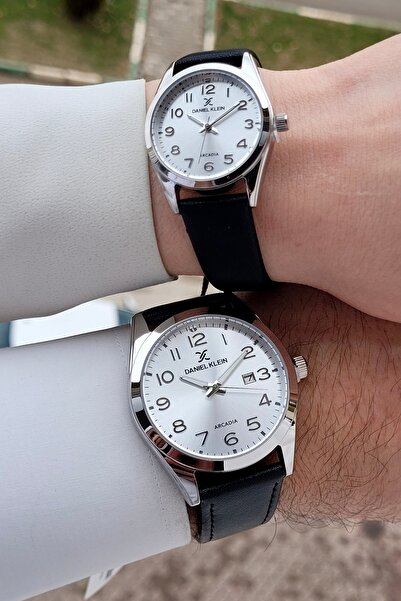 Daniel Klein Silver Black Renk 24 Ay Garantili Sevgili Çift Kol Saati STFGBG22