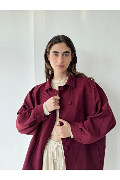 Retrobird Bomber Ceket Mont Kadın Bordo