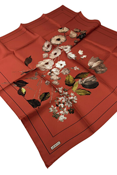 Armine Eșarfă din twill de mătase din seria Nostalgia 8128D-08 Model floral P...