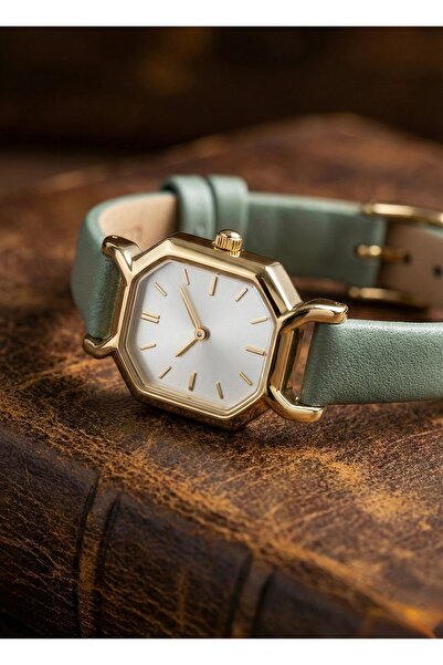 LUNA Eyewear Deri Kordonlu Minimal Vintage Paslanmaz Kararmaz 1 Atm Kutu ve P...