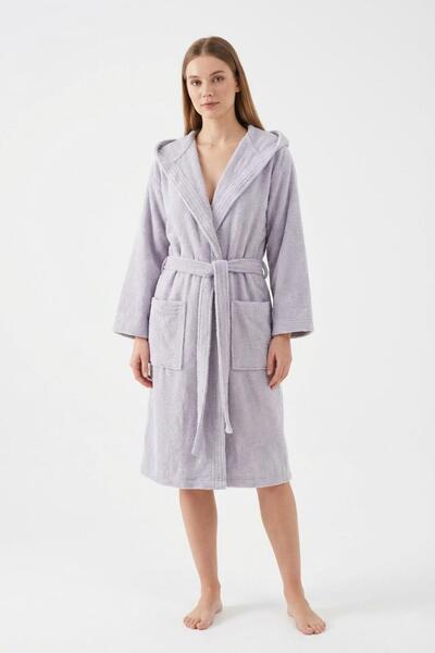 Ender Home روب حمام بغطاء للرأس من CottonVerse – 100% قطن، للجنسين