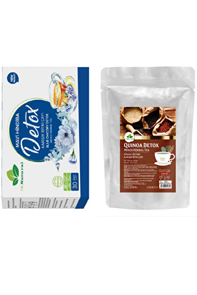 DRNATURAL Mavi Hindiba Bitki Çayı 5 gr. x 30 ve Kinoa Bitki Çayı 1.5 gr. x 30