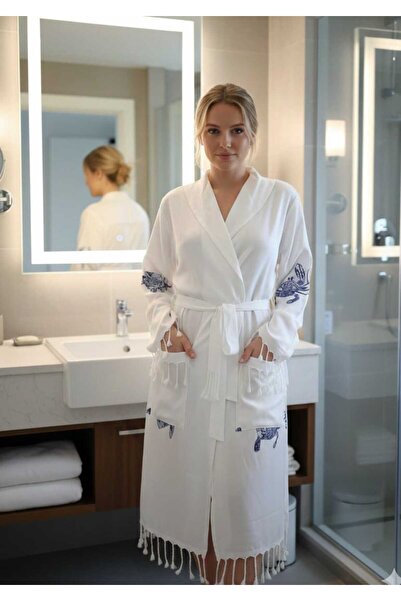 Nevin Acar مقنعين المحار نمط الخيزران Peshtemal البشكير