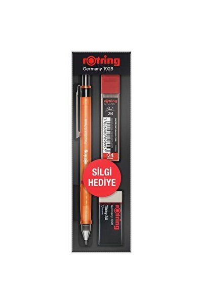 Rotring مجموعة مدرسية فيسوكل فيرساتيل/مين ممحاة 0.7 ملم برتقالية RO-VK07
