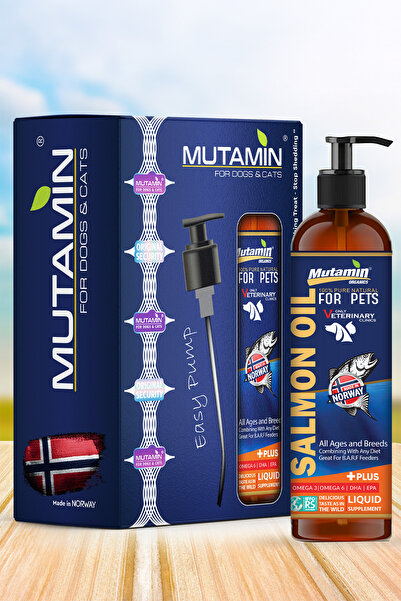 Mutamin Organics Kedi & Köpek İçin Somon Yağı 2'li Set Omega 3 6 9 Tüy Dökülm...