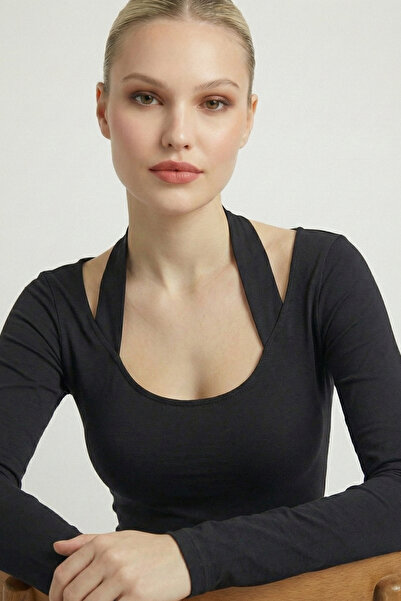 Şiir ZAHLE slim fit LUX Touch Top și bluză cu mânecă lungă și decolteu cu șir...