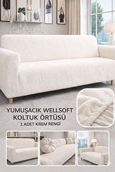 BTF HOME Soft Welsoft Elastic 3-Seater Sofa Cover Non-Slip, Flexible Washable...