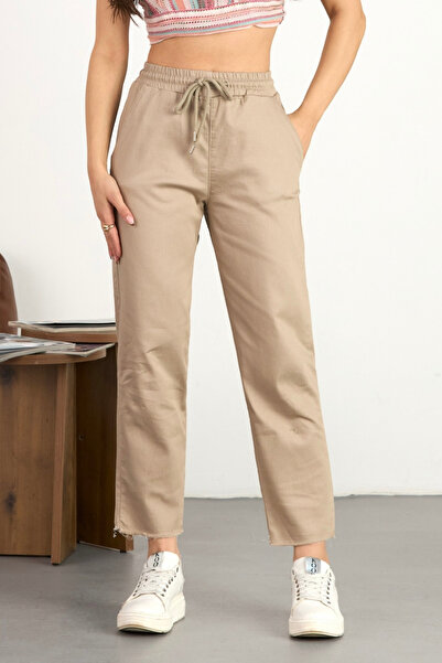 alanora Pantaloni țesuți de damă - Design cu talie elastică