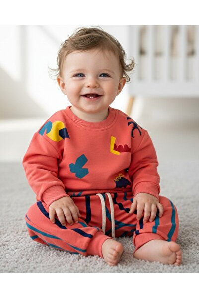 voyyo kids baby Baby Boy Seasonal Printed Sweatshirt, Striped Bottom 6-9-12-1...
