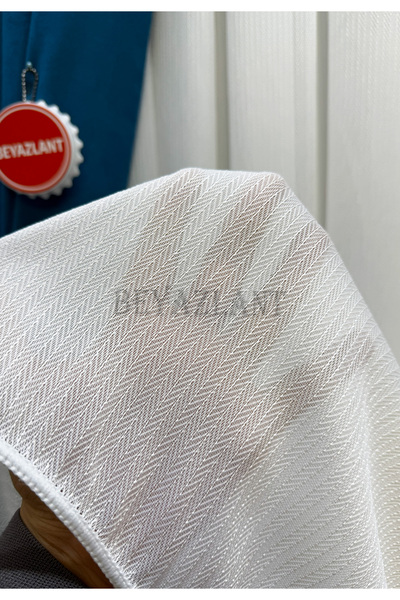 BEYAZLANT BALIKSIRTI BAMBU ATLANTİS 1/3 SIK PİLELİ AĞIR GRAMAJLI TÜL PERDE ÜT...