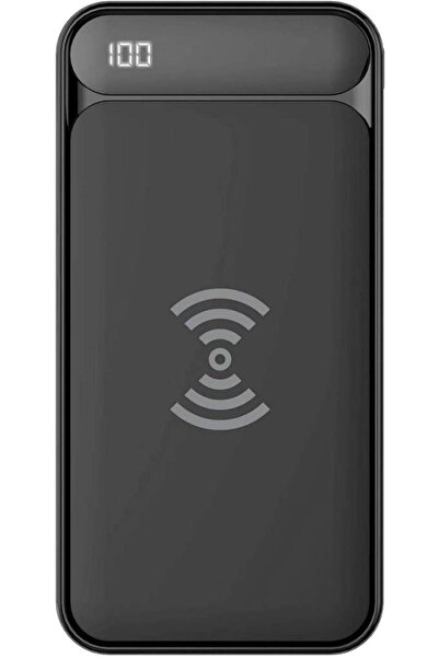 S-LINK IP-217W 10000mAh Powerbank 2 Usb Port Siyah Kablosuz LCD Ekranlı Taşın...