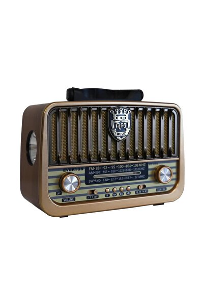 Everton Rt-878 Bluetooth (El Feneri) Fm-Usb-Tf-Aux Şarjlı Nostaljik Radyo