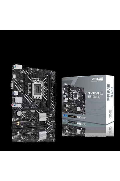 ASUS PRIME H610M-K H610 DDR5 Vga GLan mATX HDMI M2 USB3 RGB 1700p Anakart