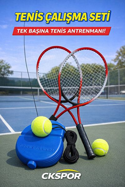 CKSpor Çok Amaçlı Tenis Seti 2 Adet 21 inç Raket Top Çanta Tenis Antrenman Ap...