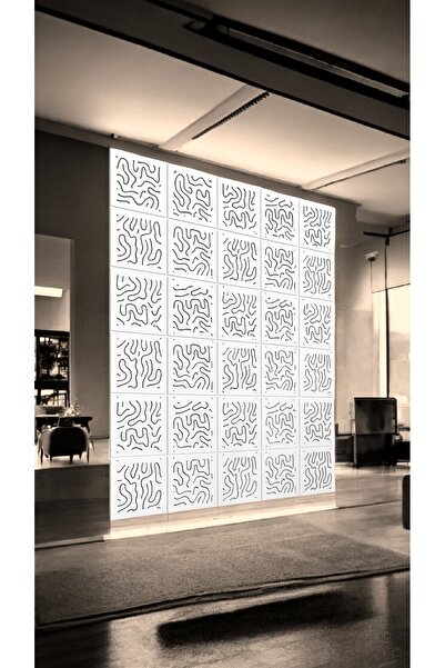 kayasan ahşap Kayasan ® Lazer Kesim Sarkıt Paravan, Ahşap Seperatör