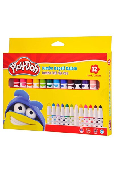 Play Doh Play-Doh Keçeli Boya Kalemi Jumbo 12 Renk PLAY-KE010